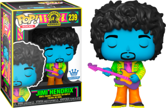 Jimi Hendrix - Jimi Hendrix with Purple Guitar Blacklight Pop! Vinyl Figure