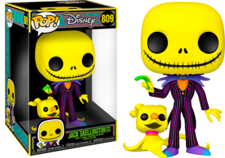 The Nightmare Before Christmas - Jack Skellington with Zero Blacklight Jumbo Pop! Vinyl Figure