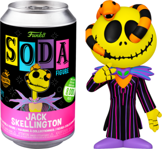 The Nightmare Before Christmas - Jack Skellington with Snake Blacklight Vinyl SODA Figure in Collector Can (International Edition)