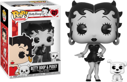 Betty Boop - Betty Boop with Pudgy Black & White Pop! Vinyl Figure