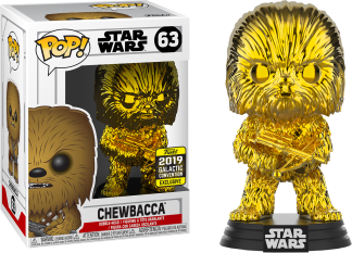 Star Wars - Chewbacca Gold Chrome Pop! Vinyl Figure (2019 Galactic Convention Exclusive)