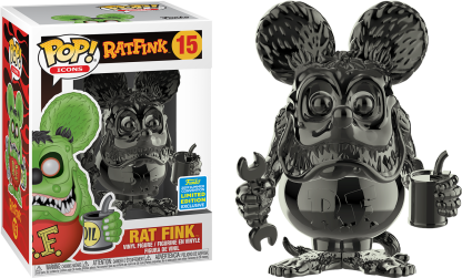 Rat Fink - Rat Fink Grey Chrome Pop! Vinyl Figure (2019 Summer Convention Exclusive)
