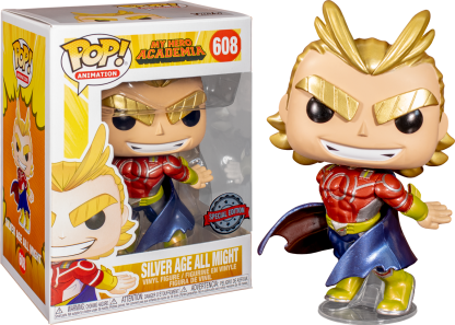 My Hero Academia - Silver Age All Might Metallic Pop! Vinyl Figure (Barnes and Noble Exclusive)