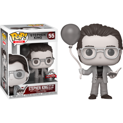 Stephen King - Stephen King with Red Balloon Black & White Pop! Vinyl Figure