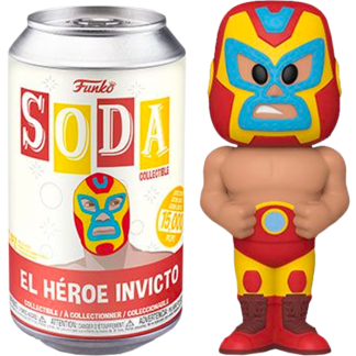 Marvel: Lucha Libre Edition - El Heroe Invicto Iron Man Vinyl SODA Figure in Collector Can