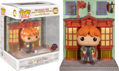 Harry Potter - Ron Weasley with Quality Quidditch Supplies Diagon Alley Diorama Deluxe Pop! Vinyl Figure