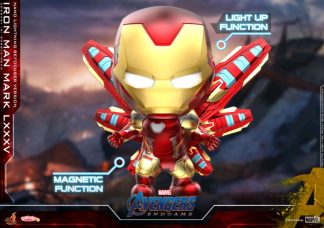 Avengers 4: Endgame - Iron Man Mark LXXXV (85) Nano Lightning Refocuser Light-Up Cosbaby 3.75 Inch Hot Toys Bobble-Head Figure