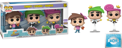 The Fairly OddParents - Cosmo, Wanda and Timmy Turner 3 Pack Pop! Vinyl Figure (2023 Summer Convention Exclusive)