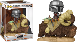 Star Wars: The Mandalorian - The Mandalorian & The Child on Bantha Deluxe Pop! Vinyl Figure