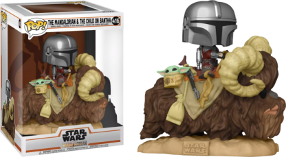 Star Wars: The Mandalorian - The Mandalorian & The Child on Bantha Deluxe Pop! Vinyl Figure