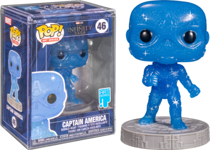 Avengers 4: Endgame - Captain America Blue Infinity Stone Artist Series Pop! Vinyl Figure with Pop! Protector