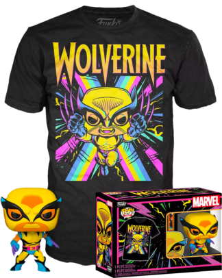 Marvel: Blacklight - Wolverine Blacklight Pop! Vinyl Figure & T-Shirt Box Set (Special Edition)