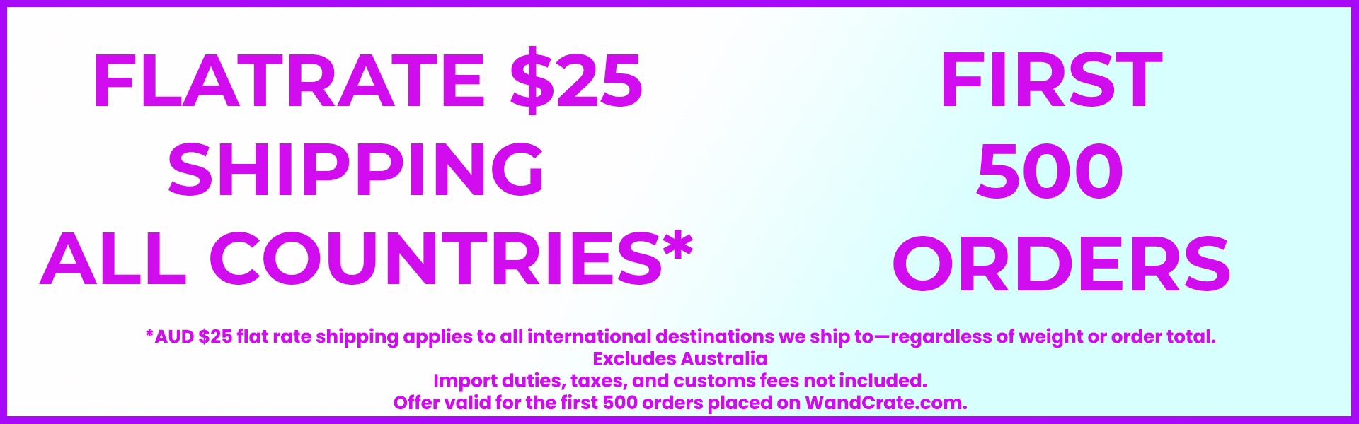 1st 500 Orders Offer